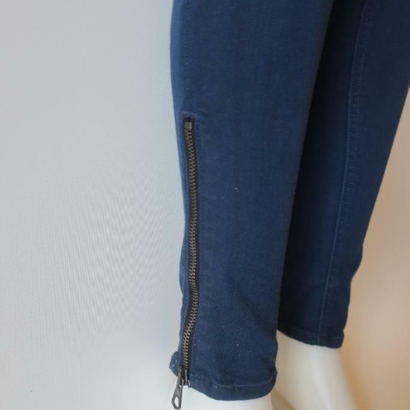 NWOT Rag & Bone Cadet Blue Moto Zip Skinny Ankle Jeans - Picture 6 of 15